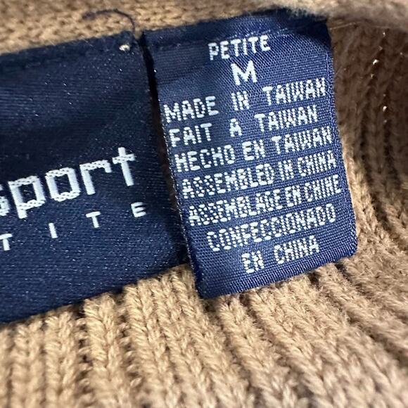 VTG Liz Sport Knit Sweater Vest Boho Western Grannycore Size Petite Medium PM - Picture 7 of 8